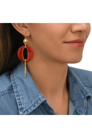 Pendientes bañados en oro fino amarillo