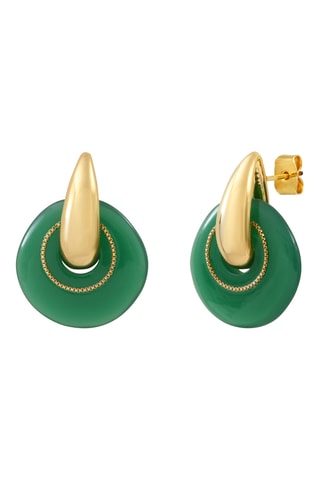 Pendientes bañados en oro fino amarillo