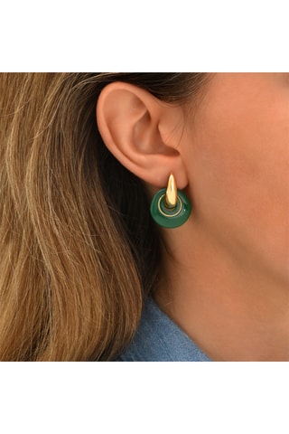 Pendientes bañados en oro fino amarillo