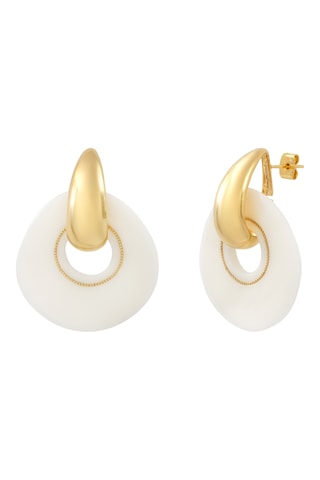 Pendientes bañados en oro fino amarillo