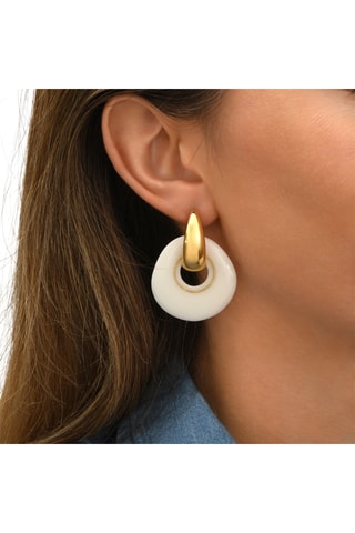 Pendientes bañados en oro fino amarillo