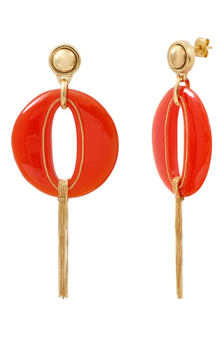Pendientes bañados en oro fino amarillo
