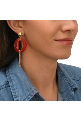 Pendientes bañados en oro fino amarillo