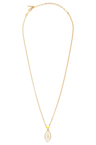 Collar bañado en oro fino amarillo - Nácar, granates y perlas cultivadas de agua dulce