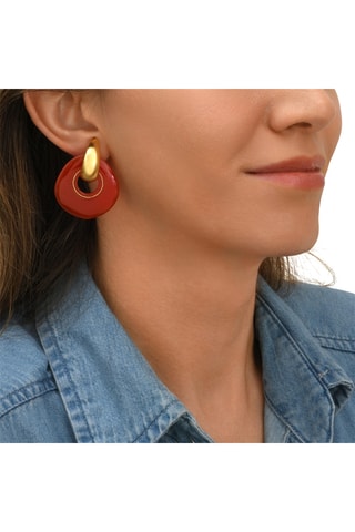 Pendientes bañados en oro fino amarillo
