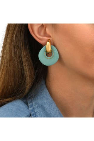 Pendientes bañados en oro fino amarillo