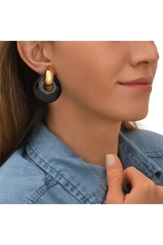 Pendientes bañados en oro fino amarillo
