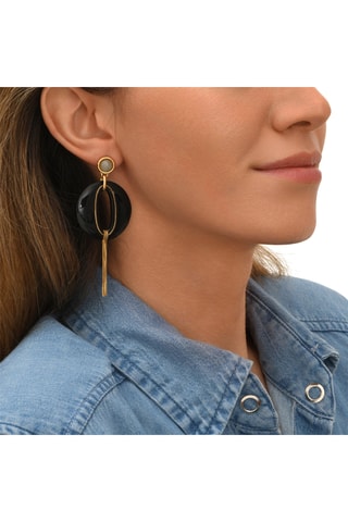 Pendientes bañados en oro fino amarillo - Labradoritas