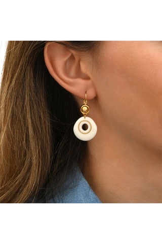 Pendientes bañados en oro fino amarillo