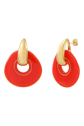 Pendientes bañados en oro fino amarillo