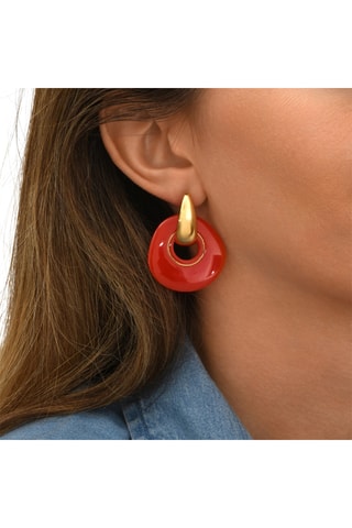 Pendientes bañados en oro fino amarillo
