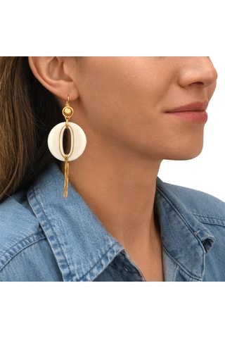 Pendientes bañados en oro fino amarillo