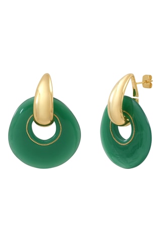 Pendientes bañados en oro fino amarillo