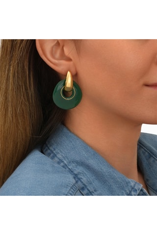 Pendientes bañados en oro fino amarillo
