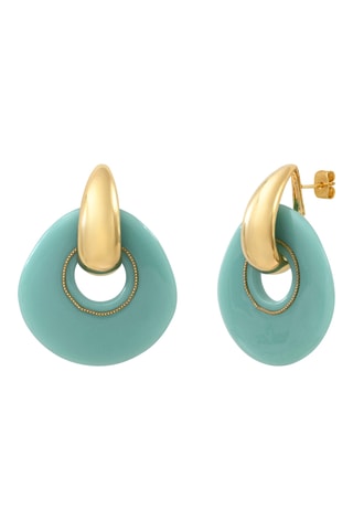 Pendientes bañados en oro fino amarillo