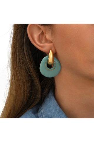 Pendientes bañados en oro fino amarillo