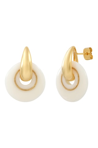 Pendientes bañados en oro fino amarillo