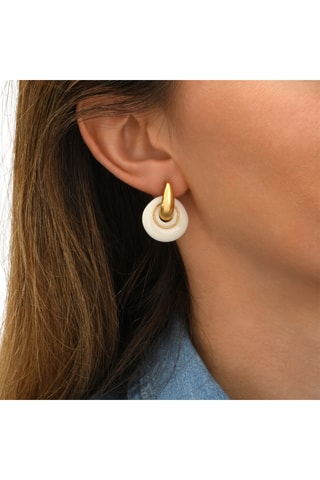 Pendientes bañados en oro fino amarillo