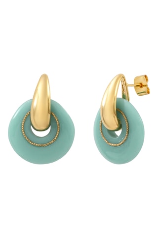 Pendientes bañados en oro fino amarillo