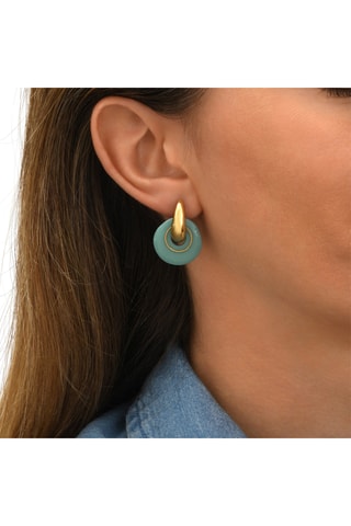 Pendientes bañados en oro fino amarillo
