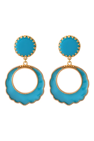 Pendientes bañados en oro fino amarillo