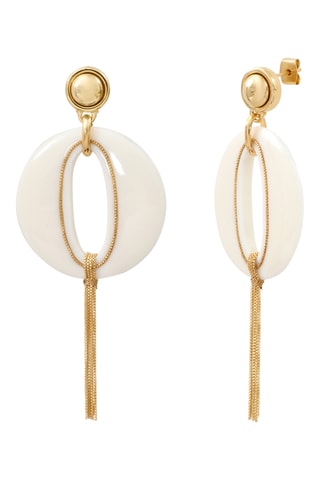 Pendientes bañados en oro fino amarillo