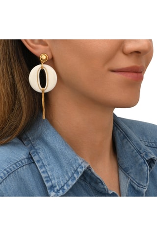 Pendientes bañados en oro fino amarillo