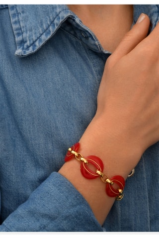 Pulsera bañada en oro fino amarillo