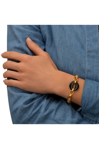 Pulsera bañada en oro fino amarillo