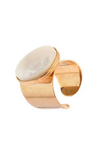 Anillo bañado en oro fino amarillo - Nácar