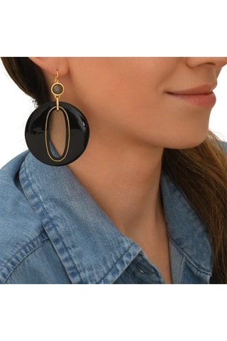 Pendientes bañados en oro fino amarillo - Labradoritas