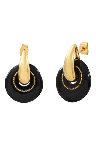 Pendientes bañados en oro fino amarillo