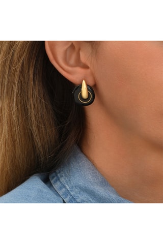 Pendientes bañados en oro fino amarillo