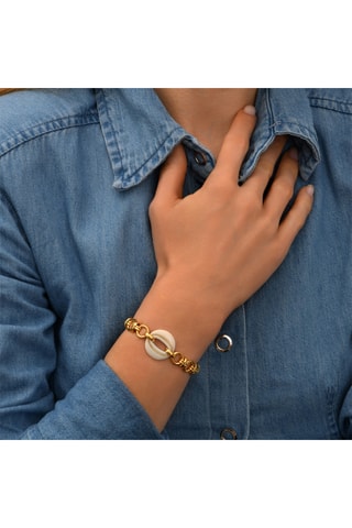 Pulsera bañada en oro fino amarillo