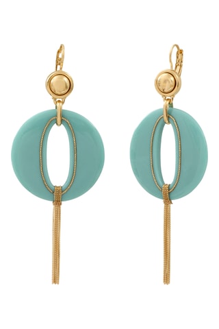 Pendientes bañados en oro fino amarillo