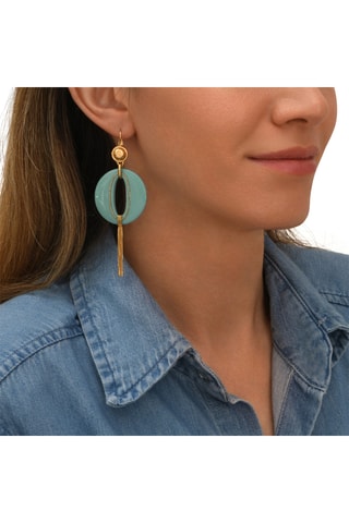Pendientes bañados en oro fino amarillo