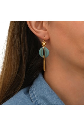 Pendientes bañados en oro fino amarillo