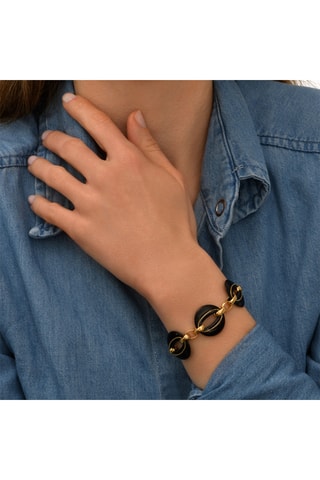 Pulsera bañada en oro fino amarillo