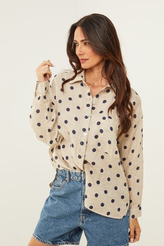 Linnen Blouse - Beige