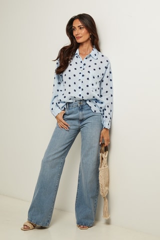 Linnen Blouse - Blauw