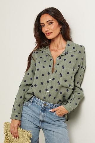 Linnen Blouse - Kaki