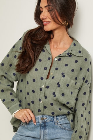 Linnen Blouse - Kaki