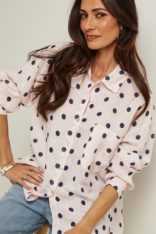 Linnen Blouse - Roze