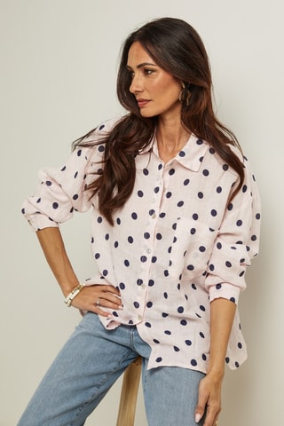 Linnen Blouse - Roze