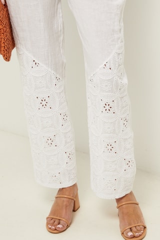 Rechte Linnen Broek - Wit