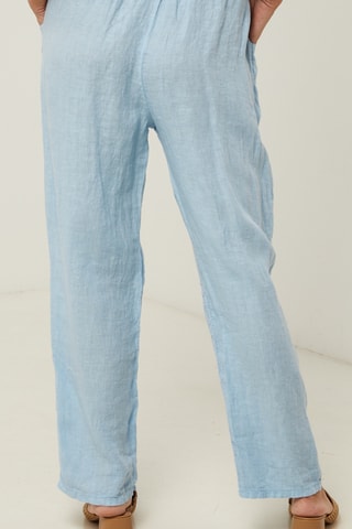 Rechte Linnen Broek - Blauw