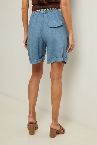 Linnen Short - Blauw