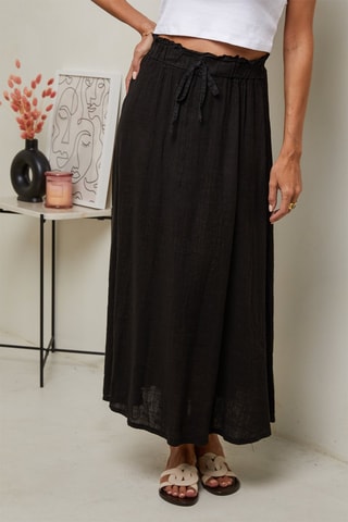 Lange Rok Hoge Taille - Zwart