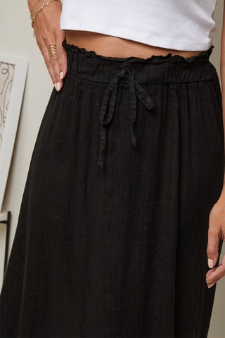 Lange Rok Hoge Taille - Zwart