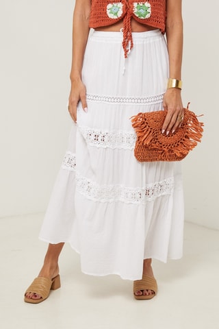 Lange Jurk met Hoge Taille - Wit